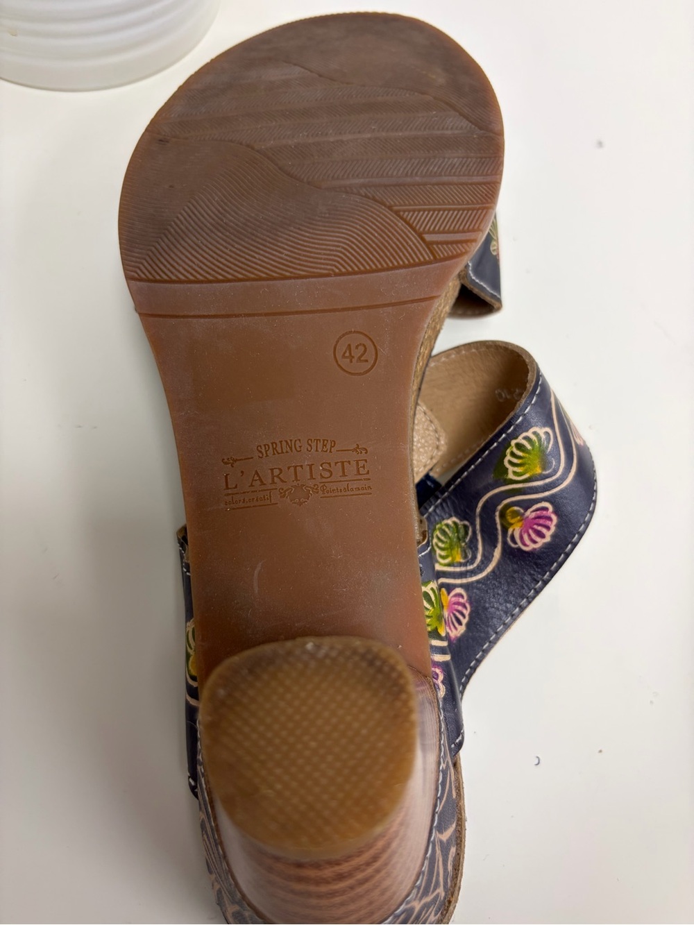 Spring Step L’ARTISTE Leather Wedge Sandals - Picture 9 of 9